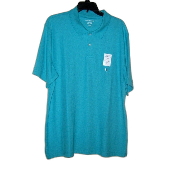 Saddlebred XL Tropical Turquoise Comfort Flex Polo NWT - Picture 1 of 4